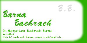 barna bachrach business card